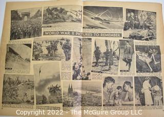 Vintage Insert Section "History Of World War II", The Washington Post, October 11 1945, WWII 