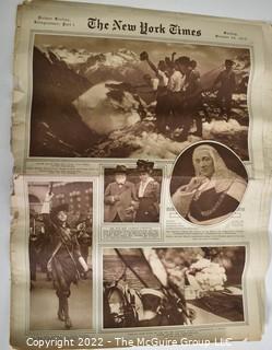 The New York Times Rotogravure Picture Section Sunday October 24, 1915. Some Splitting on edge.