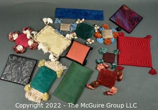 Group of Fabric Covered Jewelry Displays and Cushions. 