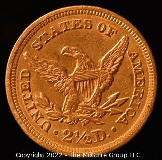 1854 Liberty Head (Matron) $2.50 Gold Quarter Eagle Coin