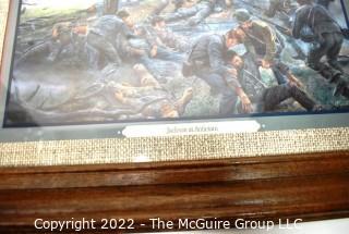 Framed Under Glass "Jackson at Antietam" Civil War Art by Mort Kunstler.  17.5" x 19.5"