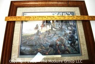 Framed Under Glass "Jackson at Antietam" Civil War Art by Mort Kunstler.  17.5" x 19.5"