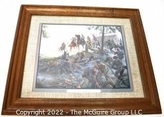 Framed Under Glass "Jackson at Antietam" Civil War Art by Mort Kunstler.  17.5" x 19.5"