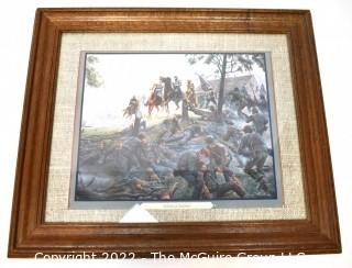 Framed Under Glass "Jackson at Antietam" Civil War Art by Mort Kunstler.  17.5" x 19.5"