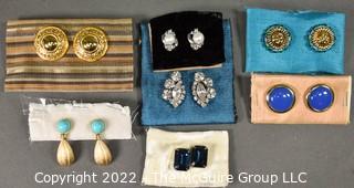 Seven (7) Pairs of Costume Jewelry Earrings Both Pierced and Clip On