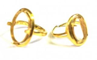 Two (2) 14kt Gold Ring Mounts. Weighs 7.3 grams. 