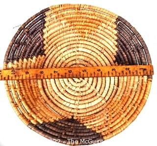 Native American 19th Century Coiled Pima Basket. 11" Diameter.