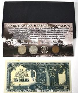 Pearl Harbor and Japanese Invasion Coin & Currency Collection.