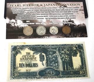 Pearl Harbor and Japanese Invasion Coin & Currency Collection.