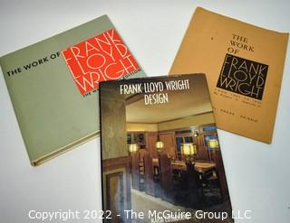 Collection of three (3) books on Frank Lloyd Wright architect