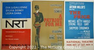 Group of Three (3) Vintage Theater Lobby Cards or Posters From National Theater Washington DC.