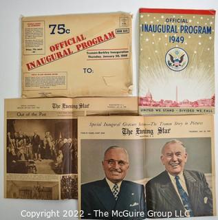 Official Program and Special Gravure Section, The Evening Star Newspaper for the 1949 Truman Inauguration, Ephemera 