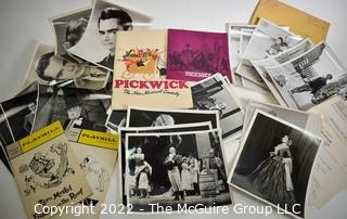 Group of Theater Black & White Publicity Photos and Playbills from The National Theater.