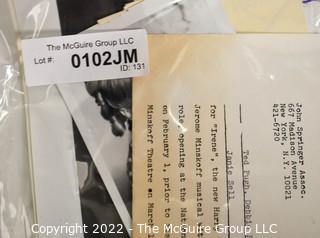 Group of Theater Black & White Publicity Photos and Playbills "Irene" Staring Debbie Reynolds at The National Theater in Washington DC.