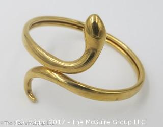 Serpentine form 18k yellow gold bracelet (31g) - #1156 