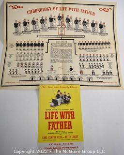 Playbill and Insert From the Play "Life with Father" at the National Theater Washington DC.