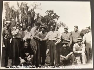 Black & White Photograph From The 1941 MLB Players Golf Tournament, The Last Major Event To Be Played On The Jungle Golf Course In Tampa, Florida. 