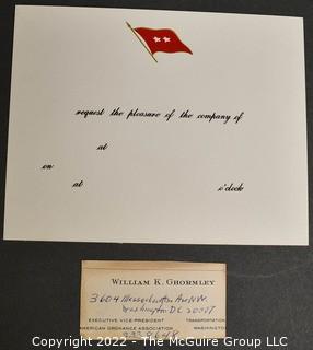 Collection of military ephemera related to US Army Ordnance, keyed to MG William Ghormley