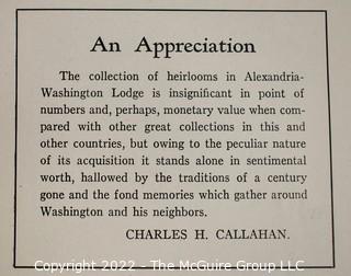 Vintage Souvenir Booklets on the Washington Monument and George Washington as a Mason