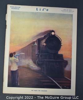 Life Magazine. Vol. 64, August 6, 1914.  Railroad Number Cover Art.