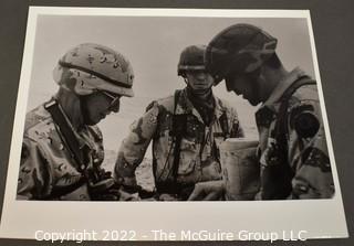 Eight (8) Black & White US Army Photos 1988. Includes General Franks and Captain H.R. McMaster.