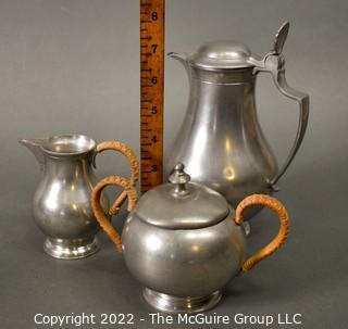 Three (3) Piece Zeister Royal Holland Pewter Coffee Tea Set