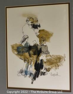 Framed Under Glass Signed and Numbered Print Entitled "Grandfather" by Artist Shepard. 