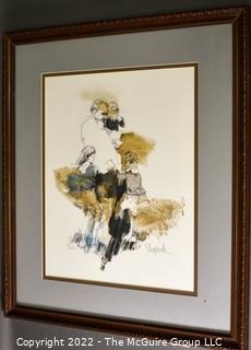 Framed Under Glass Signed and Numbered Print Entitled "Grandfather" by Artist Shepard. 