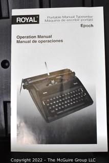 Royal Epoch Manual Portable Typewriter in Hard Case