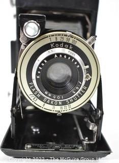 Vintage Kodak Anaston Folding Camera Flash Dakon Shutter 105mm with Case