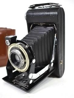 Vintage Kodak Anaston Folding Camera Flash Dakon Shutter 105mm with Case