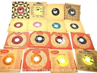 Collection #2: 16 Vintage 1950-60's POP 45 RPM Vinyl Records in factory sleeves