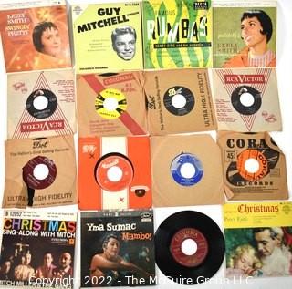 Collection #3: 16 Vintage 1950-60's POP 45RPM Vinyl Records with factory and photo sleeves