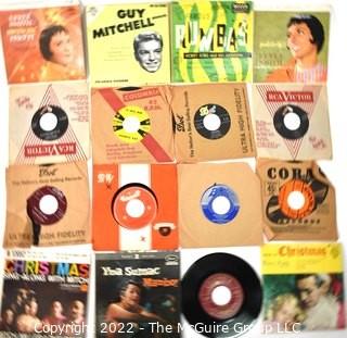 Collection #3: 16 Vintage 1950-60's POP 45RPM Vinyl Records with factory and photo sleeves