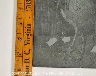 Triple Metal Zinc Art Printing Plate Of Chicken With Eggs