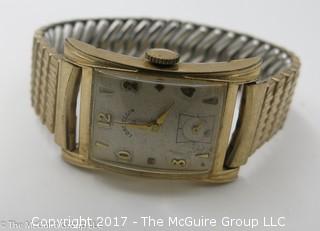 14k gold plated Lord Elgin men's mechanical wristwatch - #1161