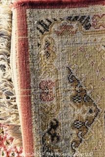 Vintage 100% Wool Machine Made Persian Style Rug Sienna Background. Royal Carpet Factory Madrid Spain 1976. Measures 2'4"x 4'7" Includes new 100% wool carpet pad w/skid-resistant side. Good condition. Moth-proofed.