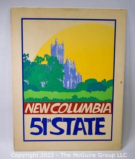 Colorful poster professing "New Columbia" as the 51st State. Unaccredited. 