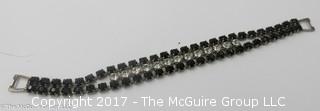 Gothy vintage mourning jewelry:Ladies 6" bracelet (Needs repair to clasp); - #1163