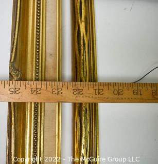 Two gilt frames. 21 x 25" and 15 x 19"