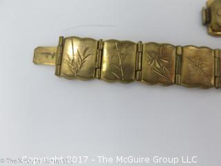 24k yellow gold plated 7 1/2" bracelet - #1166