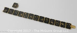 24k yellow gold plated 7 1/2" bracelet - #1166