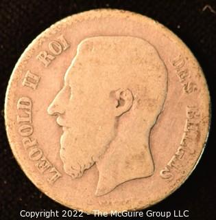 Coin: 1867 Leopold II Des Belges 1 Franc