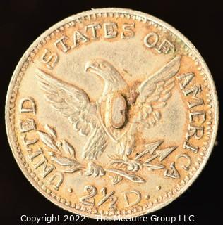 Coin: 1893 2½ Dollar "Coronet Head - Quarter Eagle" Coin (modified). 
{Note:  The description was altered on April 20th @ 9:06pm ET}