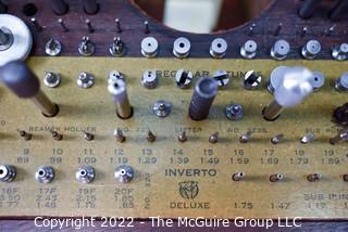 Pristine "Inverto" Staking Tool No. 18.  Manufactured by Kendrick and David, Lebanon, New Hampshire. Box measures 9W x 7D x 7.5"T