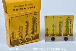 Bergeon #30464. Hand Gauge for watch plate holes