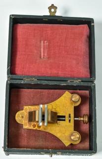 Watchmakers German Poising Tool in Vintage Original Box.  Legs are adjustable so that tool can be leveled.  