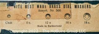 Collection of NOS Swiss Brass Dial Washers 