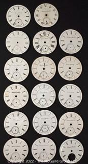 Assortment of 30 Enamel Watch Dials 