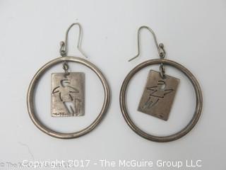 Pair of sterling earrings; 17g - #1774